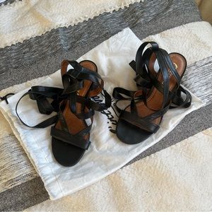 L’intervalle black heeled sandals with straps - sandales noire l’intervalle